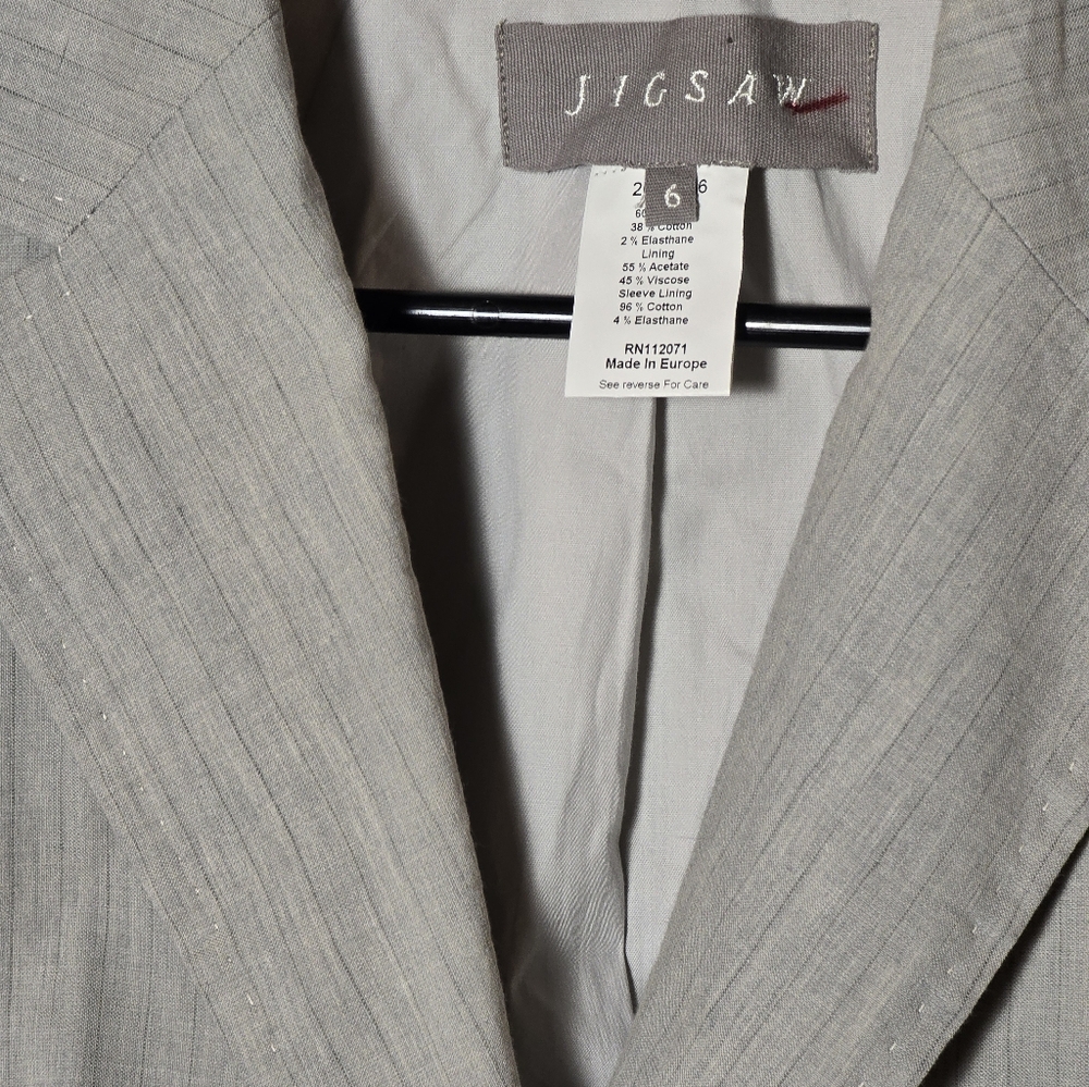 Jigsaw Women's Light Gray Blazer Size 6 — image 2 of 3